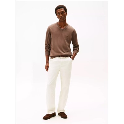 Solid Logo V-Neck Sweater
