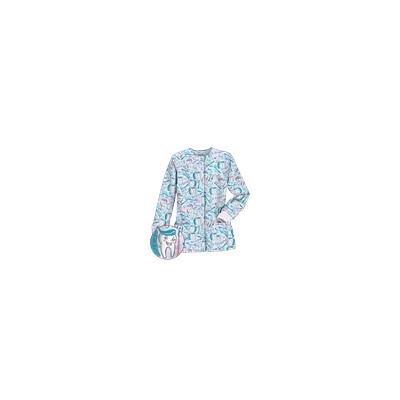 UA Smile Brush Shine Blue Print Scrub Jacket