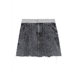 Minifalda vaquera Negro