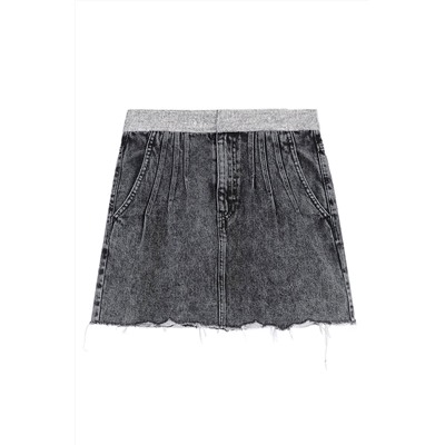 Minifalda vaquera Negro