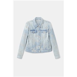Chaqueta vaquera slim bordados