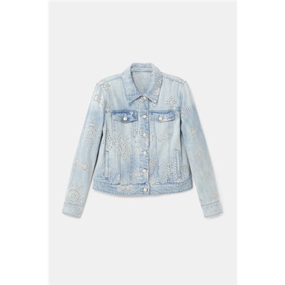 Chaqueta vaquera slim bordados