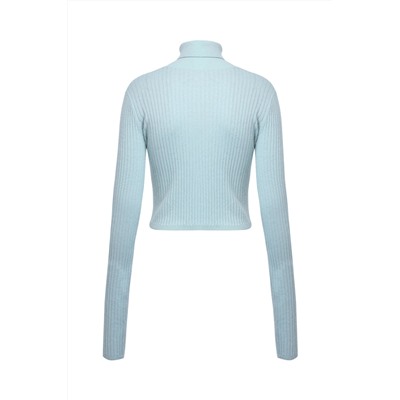 Jersey de lana y pelo de camello Celeste