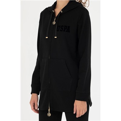 Kadın Siyah Kapüşonlu Sweatshirt