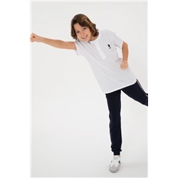 U.S. Polo Assn., Erkek Çocuk Beyaz Basic Tişört 50295504-VR013