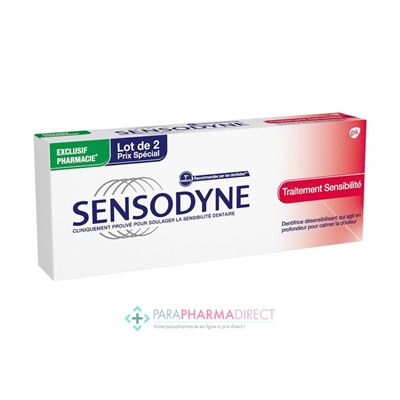 Sensodyne Dentifrice Traitement Sensibilité 2x75mlLot  × 2