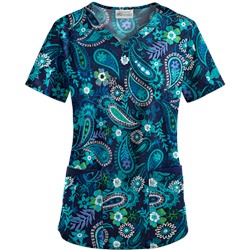 UA Tibetan Tease Navy Scrub Top