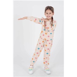 AHENGİM Kids Kız Çocuk Damlacık Desenli Eşofman Takımı Ak2224 1-2-10001157