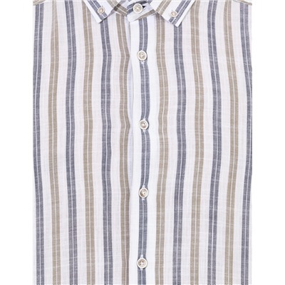Haki Slim Fit Uzun Kollu Gömlek
