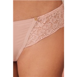 Braga clásica microfibra y encaje rosa
