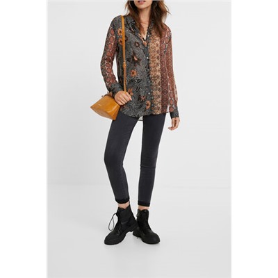 Camisa boho lúrex