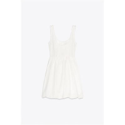 LACE MINI DRESS WITH EMBROIDERY