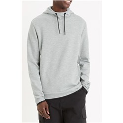 Sudadera skinny fit con capucha - Gris