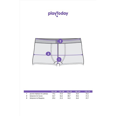 Трусы, 2 шт. PLAYTODAY, 1023306