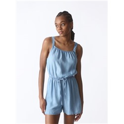 FLOWING DENIM DUNGAREES