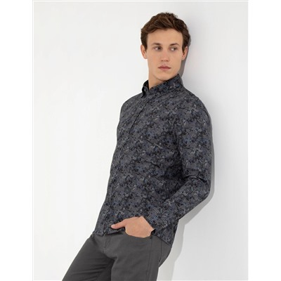Yeşil Slim Fit Uzun Kollu Gömlek