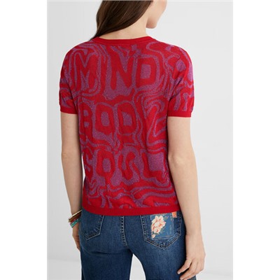 Camiseta punto jacquard