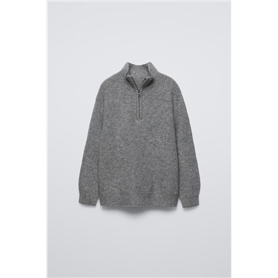 QUARTER-ZIP KNIT SWEATER