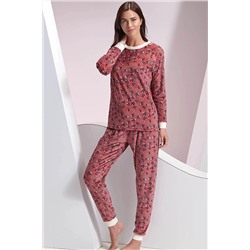 Sevim Kadın Gül Kurusu Süper Soft Pijama Takım 12290