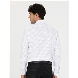 Lacivert Slim Fit Uzun Kollu Gömlek
