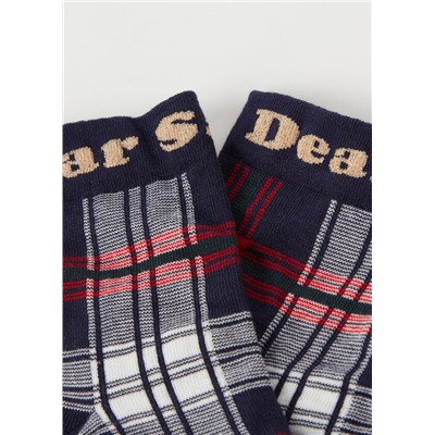 Kurze Socken mit Weihnachtsmotiv Family