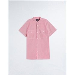 Vichy Short Sleeve Shirt, Men, Red
