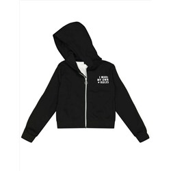 Mädchen Sweatjacke mit Message-Print