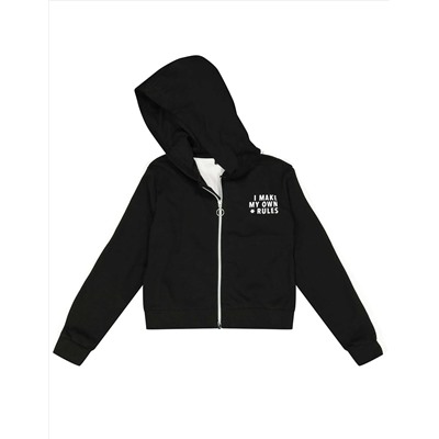Mädchen Sweatjacke mit Message-Print