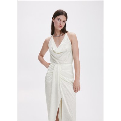 Top jacquard abertura espalda