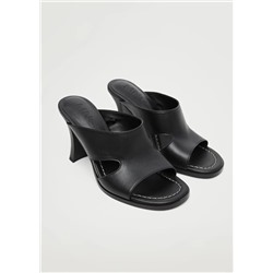 Sandalia piel tacón  -  Mujer | MANGO OUTLET Melilla