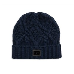 Karl Lagerfeld Paris Cable Knit Wool Blend Beanie