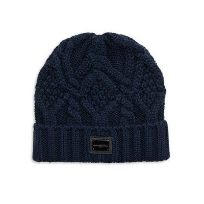 Karl Lagerfeld Paris Cable Knit Wool Blend Beanie