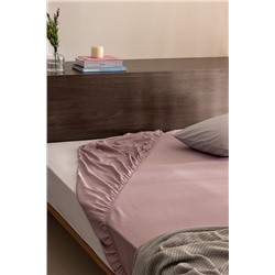 Ciel King Size Plus %100 Pamuk Lastikli Saten Çarşaf - Açık Mürdüm