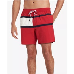 TOMMY HILFIGER Men's Big & Tall Flag Swim Trunk