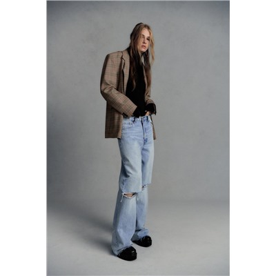 JEANS TRF WIDE LEG ROTOS