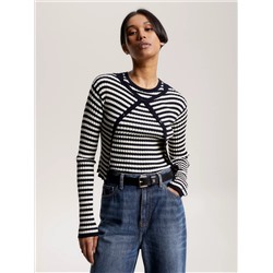 Cable Knit Cropped Sweater