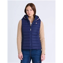 SIGNATURE STRIPE VEST WITH HOOD