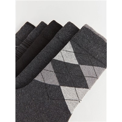 LC Waikiki Desenli Erkek Soket Çorap 5'li, LCW ACCESSORIES                                            
                                            Desenli Erkek Soket Çorap 5'li