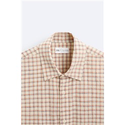 CAMISA CROPPED FIT CUADROS