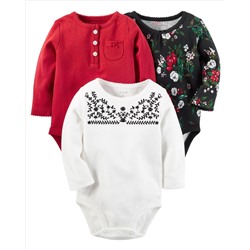 3-Pack Long-Sleeve Bodysuits