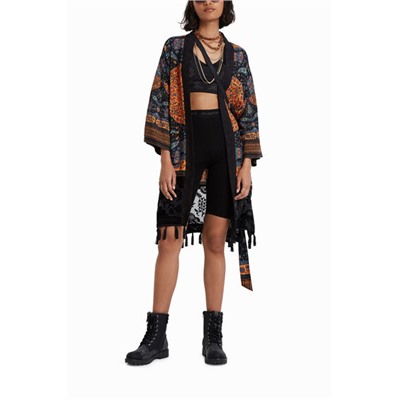 Kimono étnico borlas