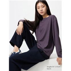 Soft Knit Fleece Crew Neck T-Shirt