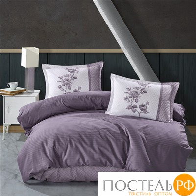 Постельное белье "Карвен" DELUXE DARK ранфорс 1,5 спальн Suave Lilac v-3