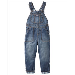 Flannel-Lined Denim Overalls - Heritage Indigo