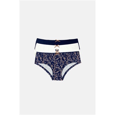Pierre Cardin3'lü Ekonomik Paket Mıdnıght 2703 Pamuklu Basic Desenli Hipster Külot