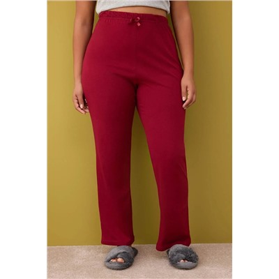 Kırmızı-Çok Renkli 2'li Paket Örme Pijama Altı TBBAW26IA00003