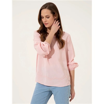 Pembe Regular Fit Bluz