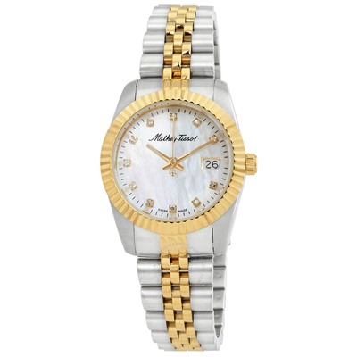 Mathey-Tissot  Mathy III MOP Quartz White Dial Ladies Watch Item No. D910BI