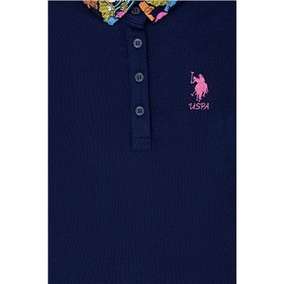Kız Çocuk Lacivert Basic Polo Yaka Tişört