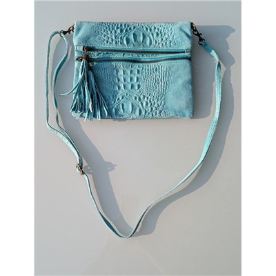 Итальянская сумка из натуральной кожи AB.Z · Pelle · 22-07 COCO (280) acuario РАСПРОДАЖА